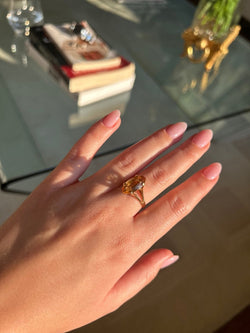 Bague - Or jaune et citrine - Castafiore