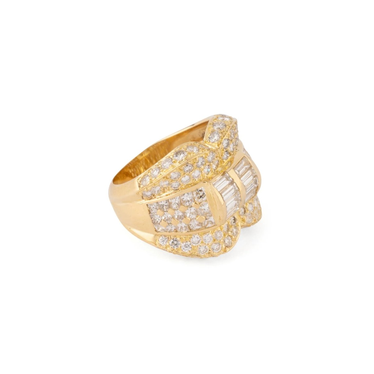Bague or jaune et diamant - Castafiore