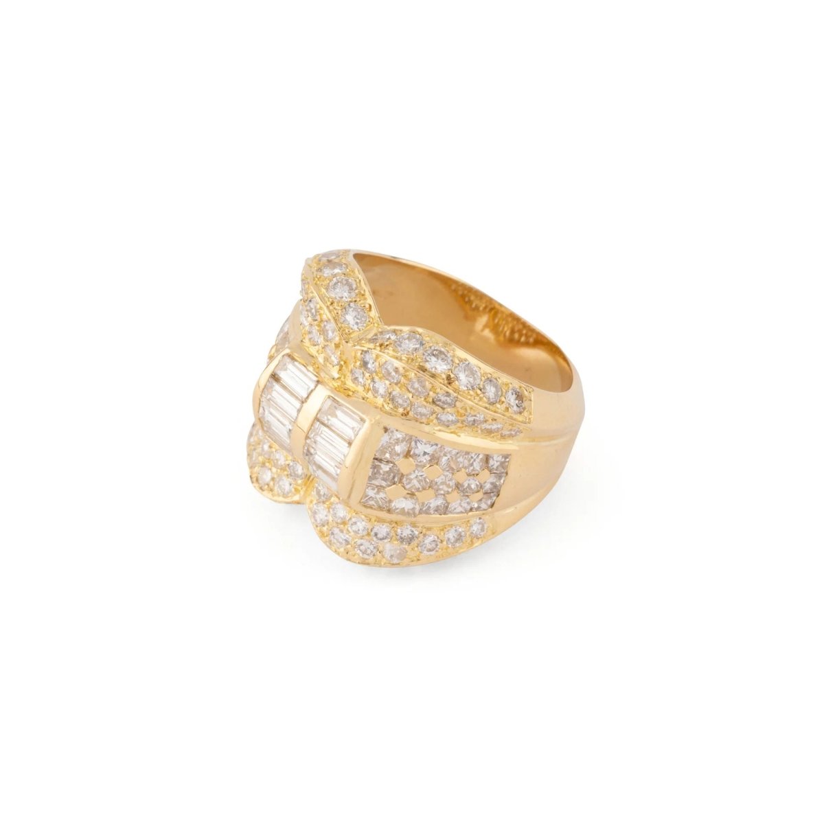 Bague or jaune et diamant - Castafiore