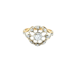 Bague or jaune et diamants - Castafiore