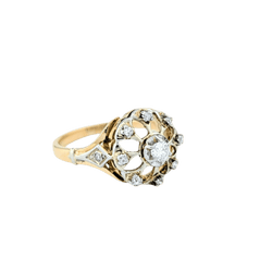 Bague or jaune et diamants - Castafiore