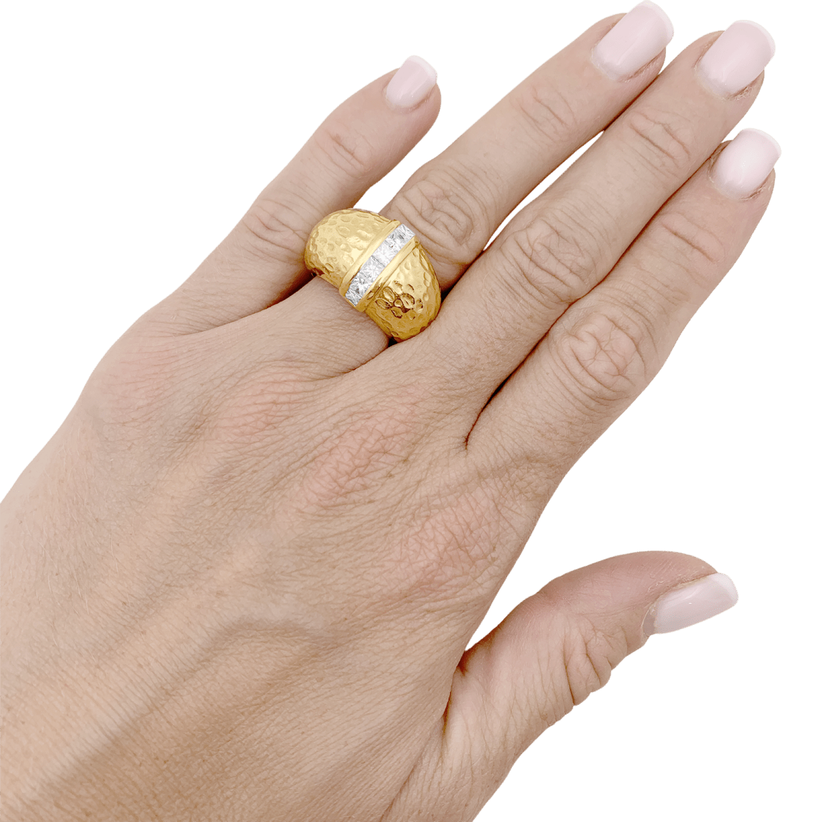 Bague or jaune et diamants - Castafiore