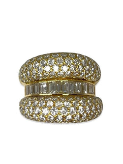 Bague or jaune et diamants 5 ct - Castafiore