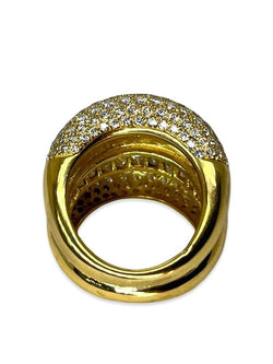 Bague or jaune et diamants 5 ct - Castafiore