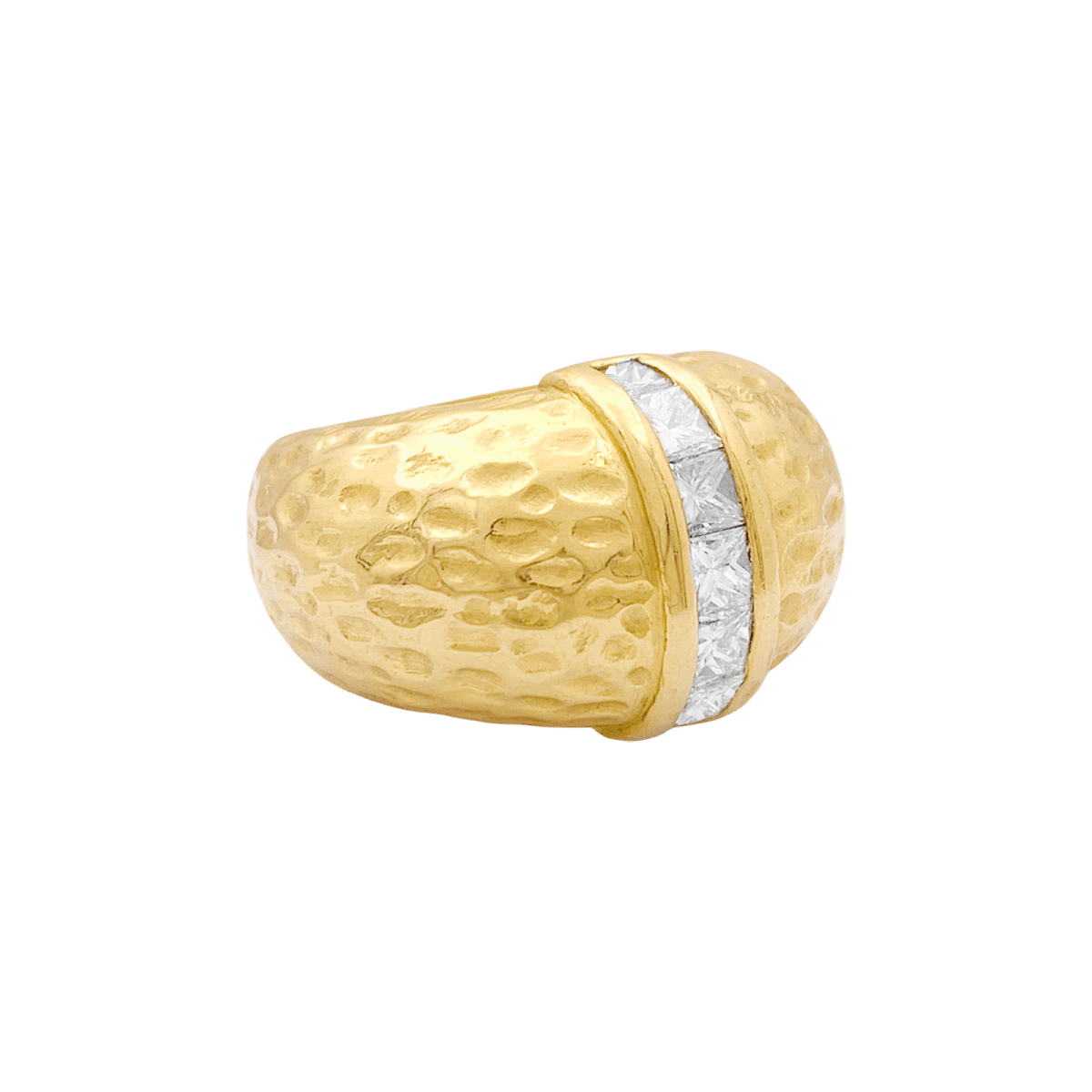 Bague or jaune et diamants - Castafiore