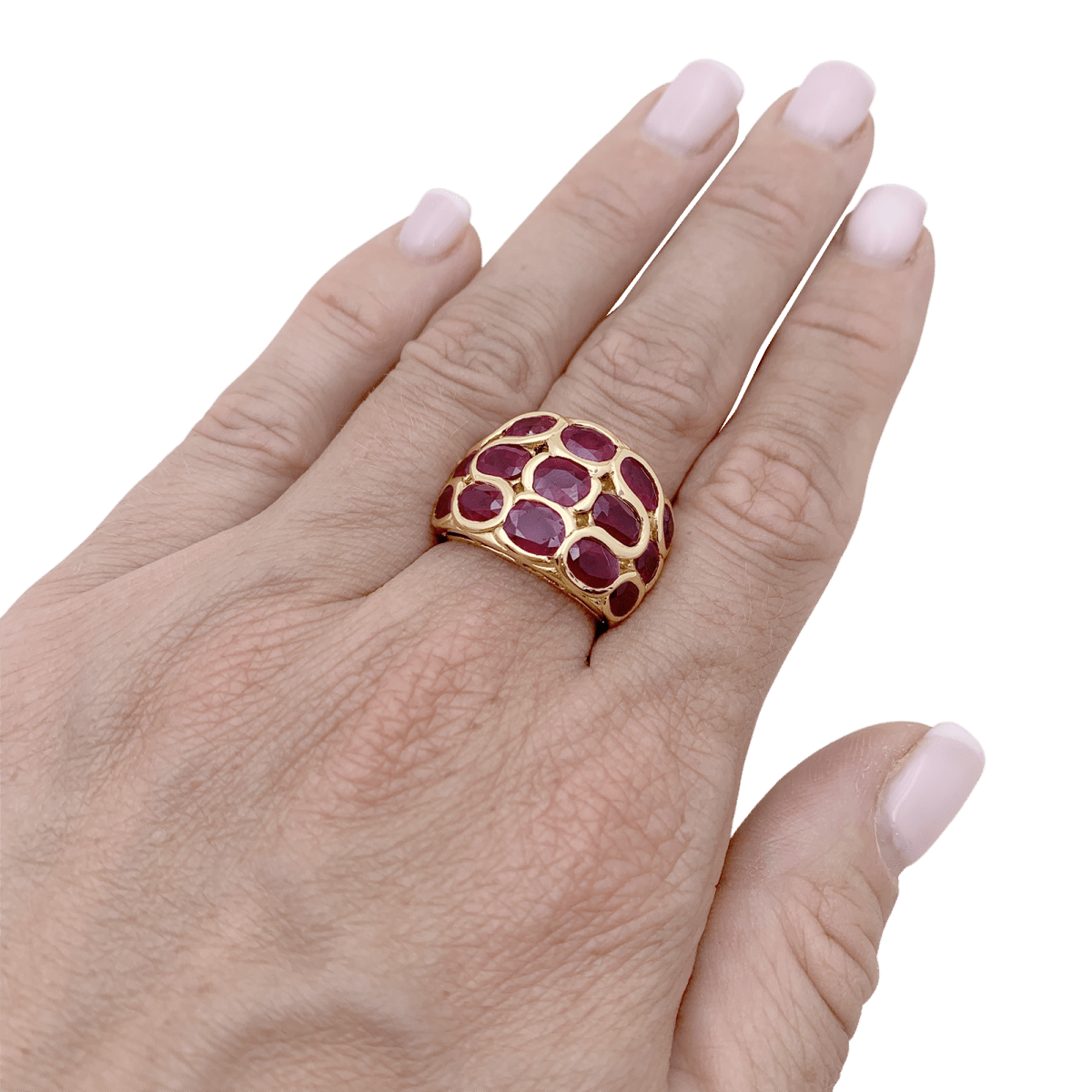 Bague or jaune et rubis - Castafiore