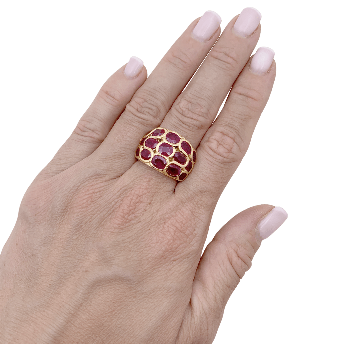 Bague or jaune et rubis - Castafiore