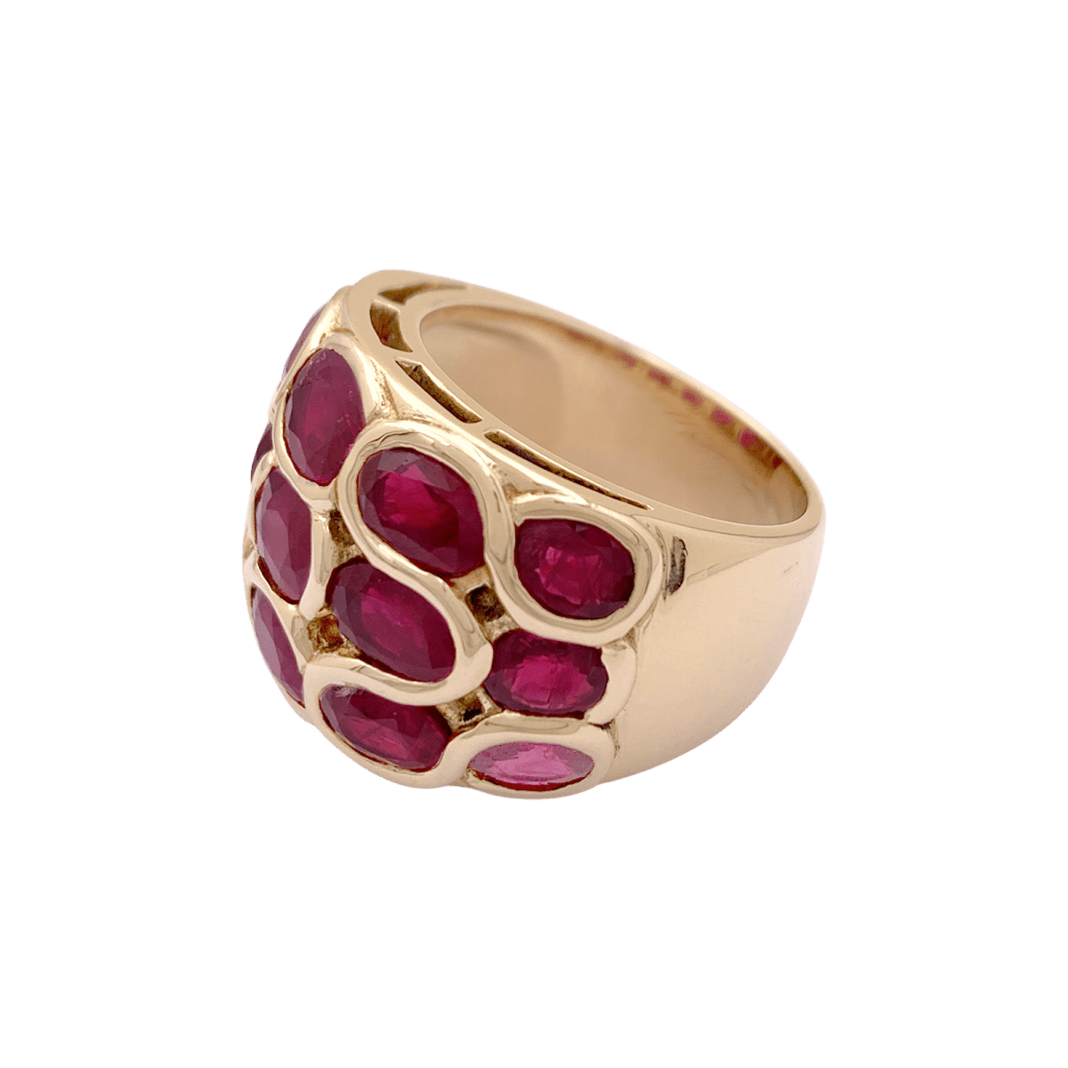 Bague or jaune et rubis - Castafiore