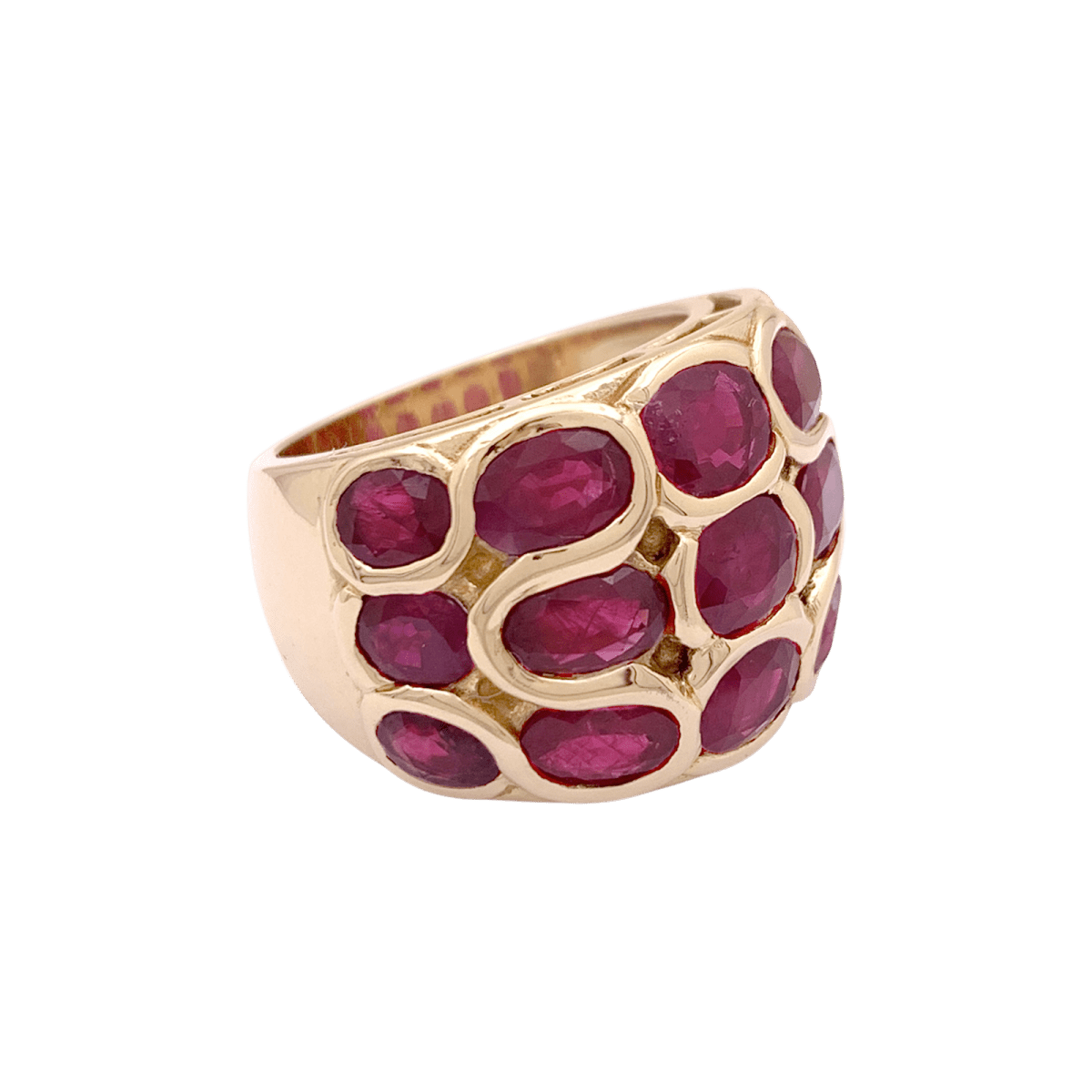 Bague or jaune et rubis - Castafiore