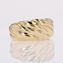 Bague or jaune godronné - Castafiore