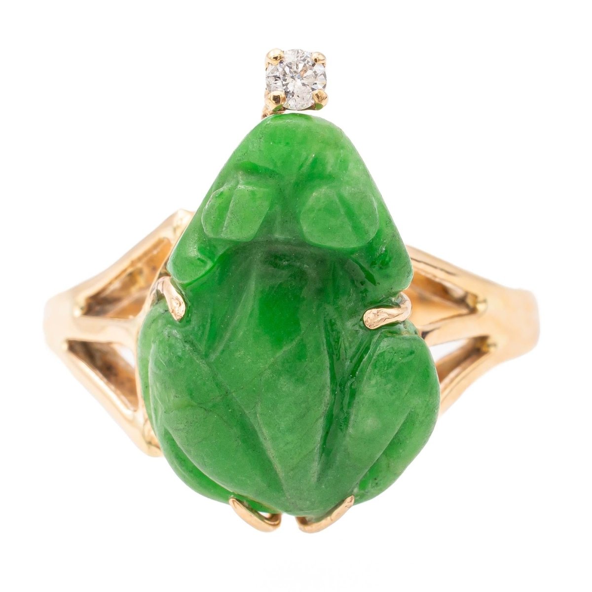 Bague Or jaune Jade Jadéite - Castafiore