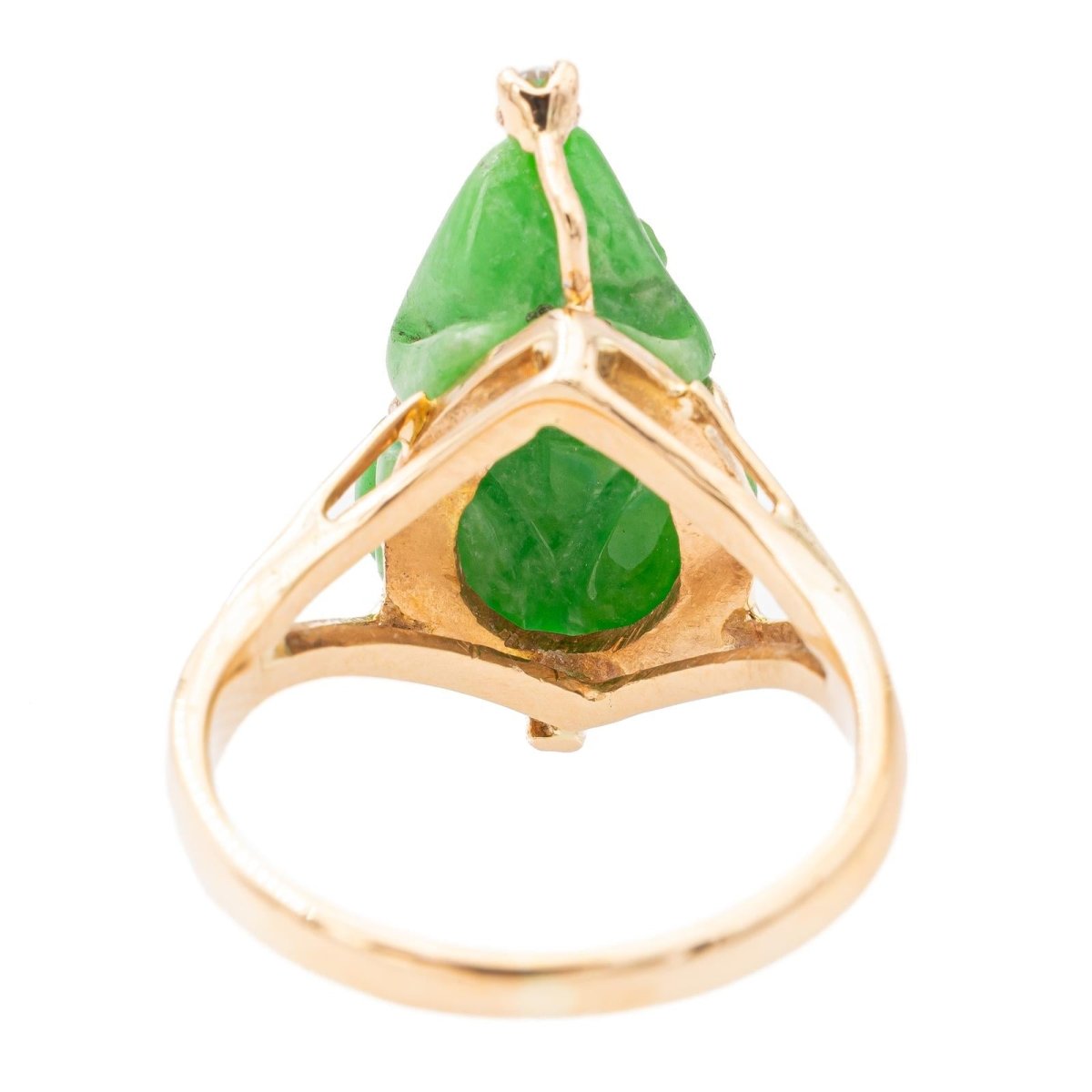 Bague Or jaune Jade Jadéite - Castafiore