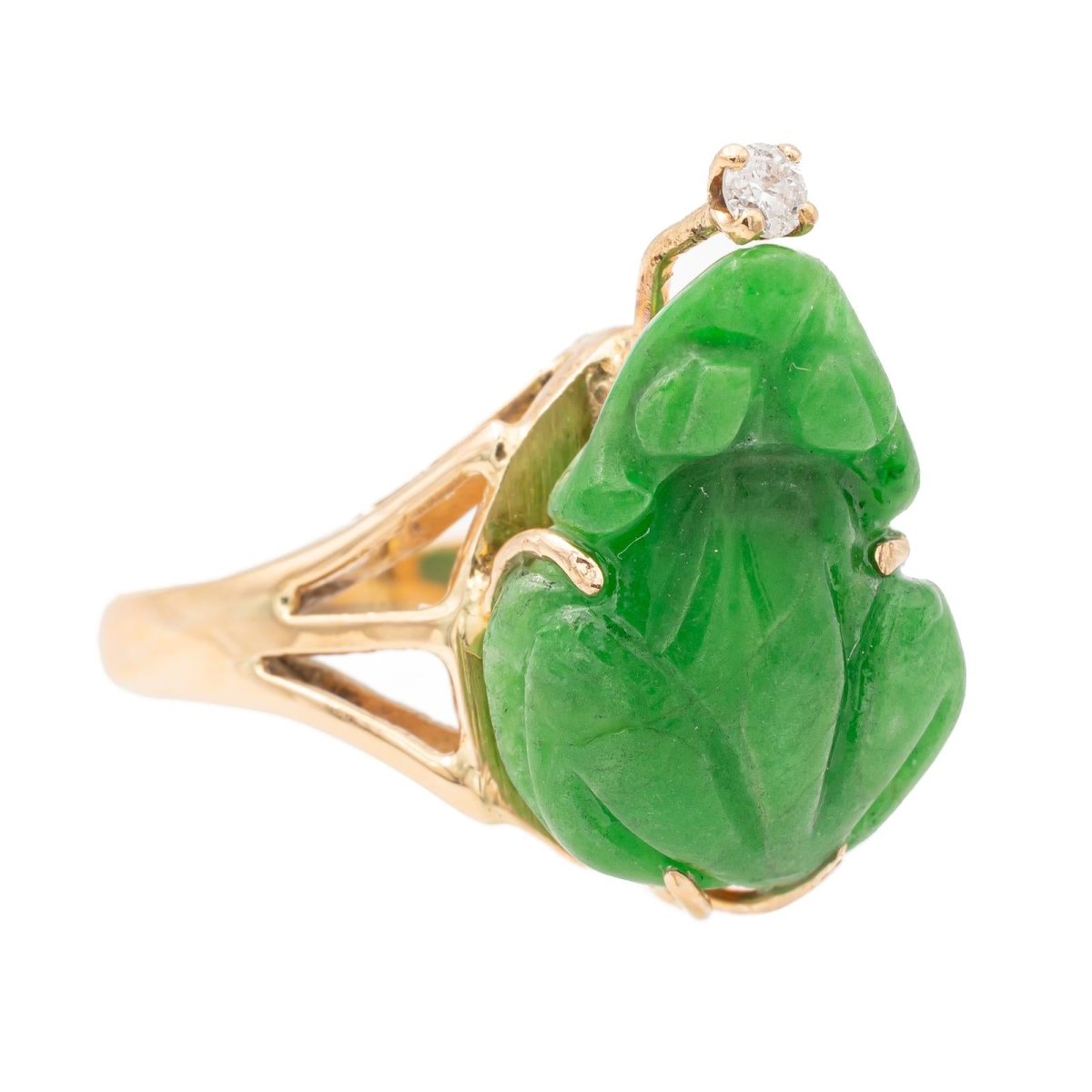 Bague Or jaune Jade Jadéite - Castafiore