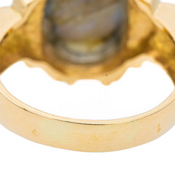 Bague Or jaune Labradorite - Castafiore
