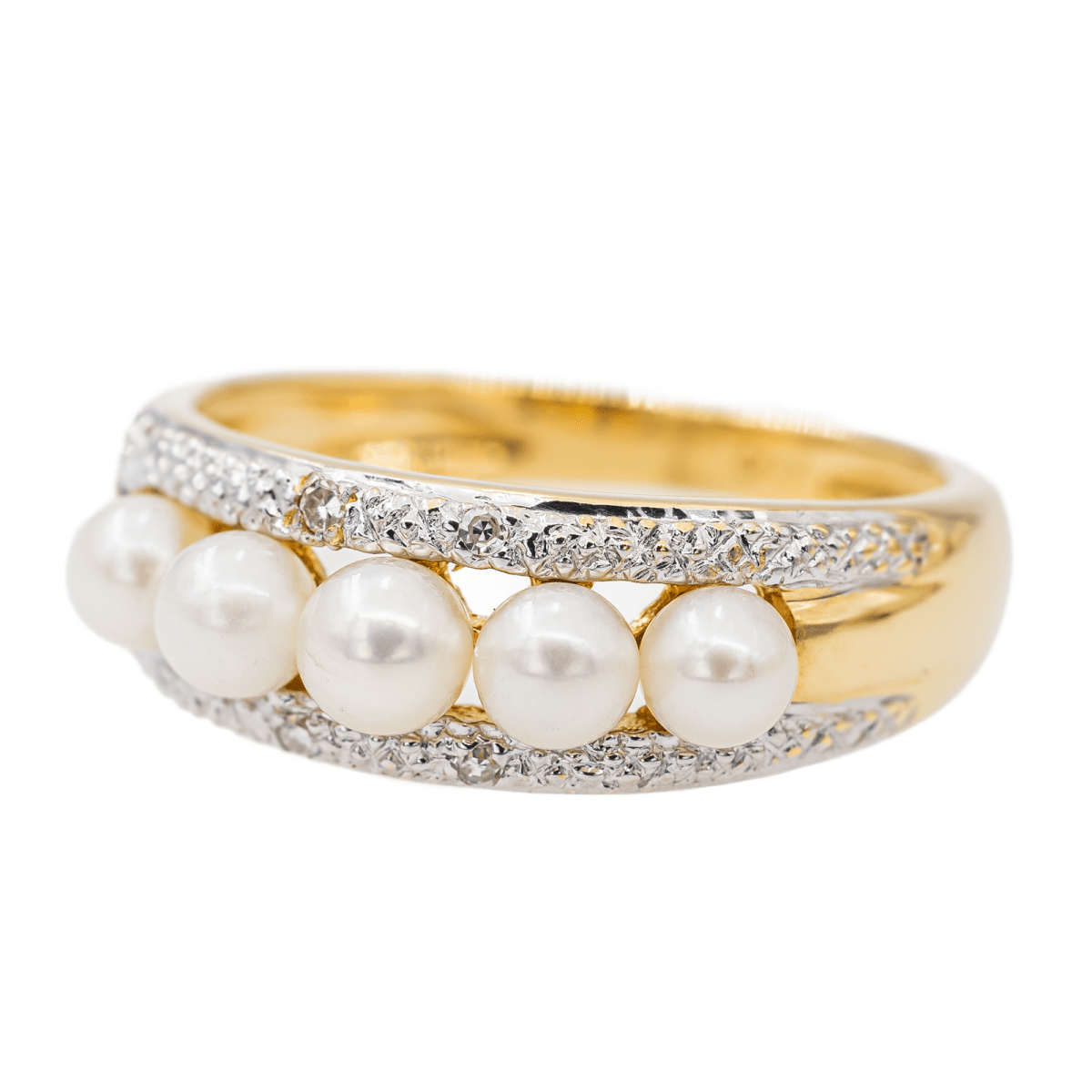 Bague Or jaune Perle - Castafiore