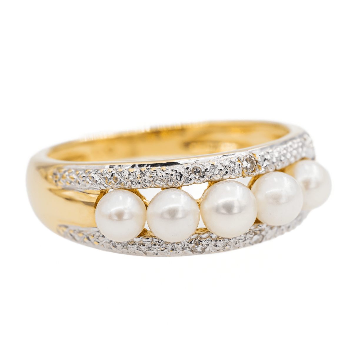Bague Or jaune Perle - Castafiore