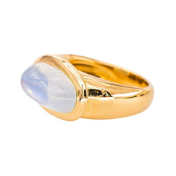 Bague Or jaune Pierre de lune - Castafiore