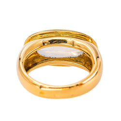 Bague Or jaune Pierre de lune - Castafiore