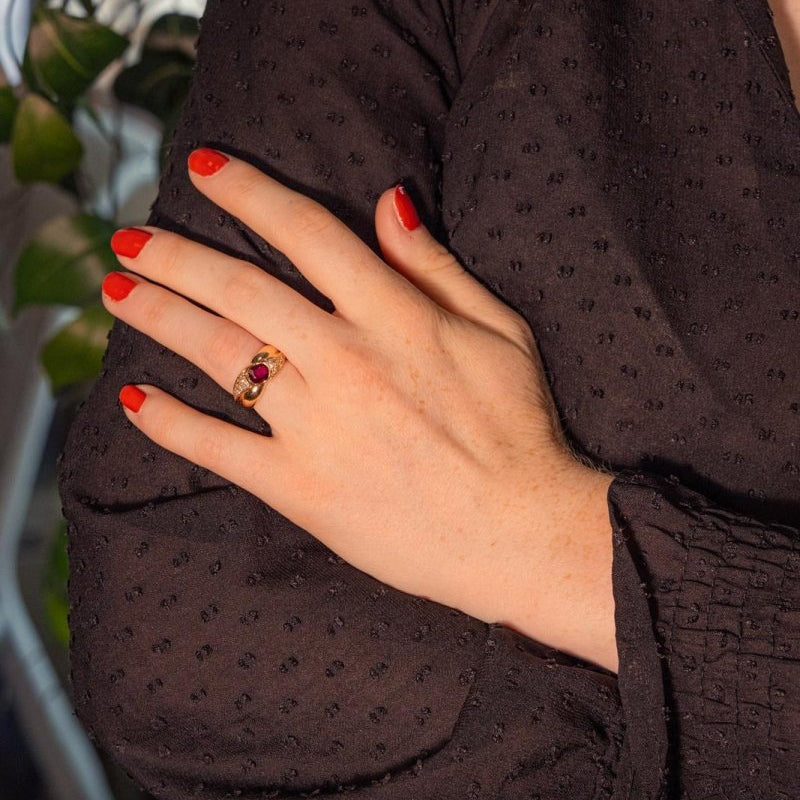 Bague Or jaune Rubis - Castafiore