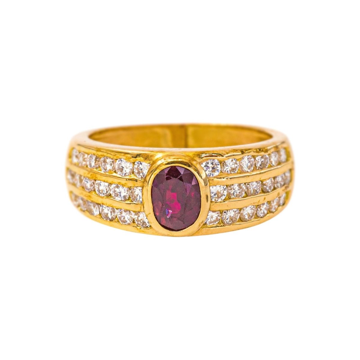 Bague Or jaune Rubis - Castafiore