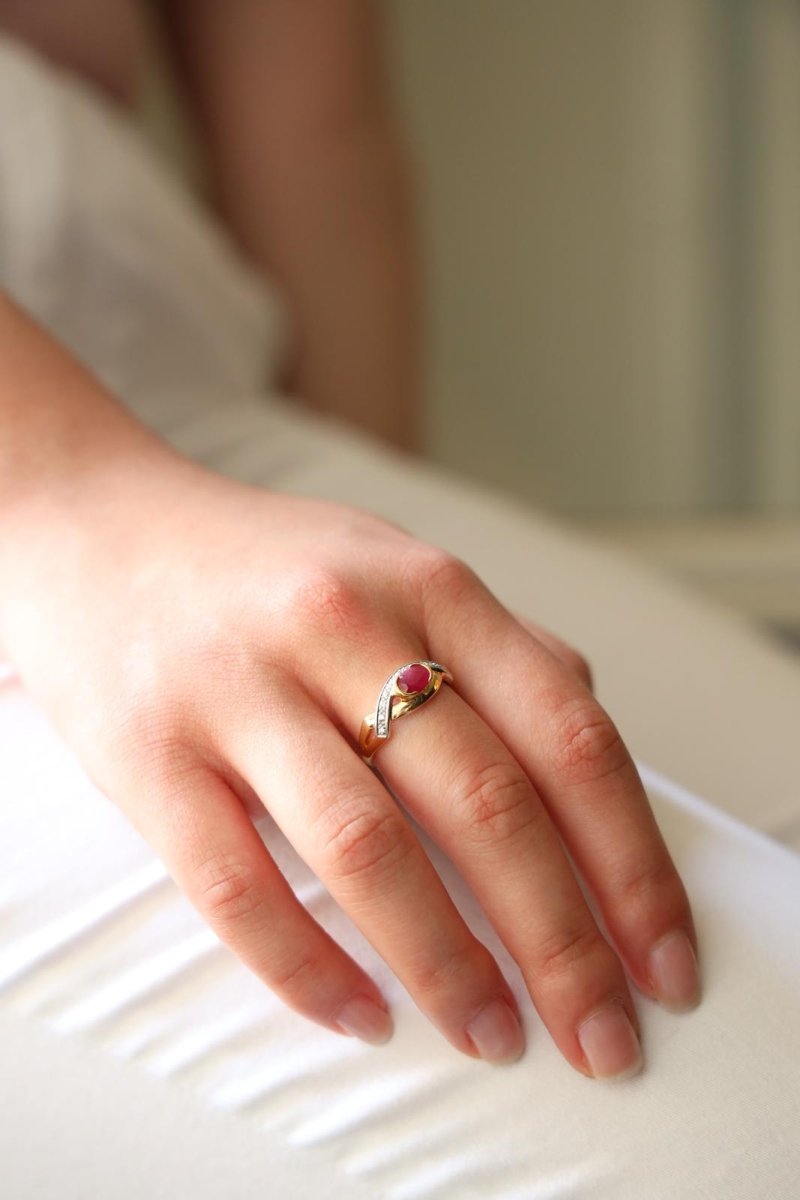 Bague Or jaune Rubis - Castafiore