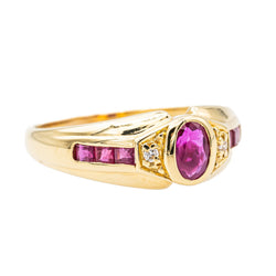 Bague Or jaune Rubis - Castafiore