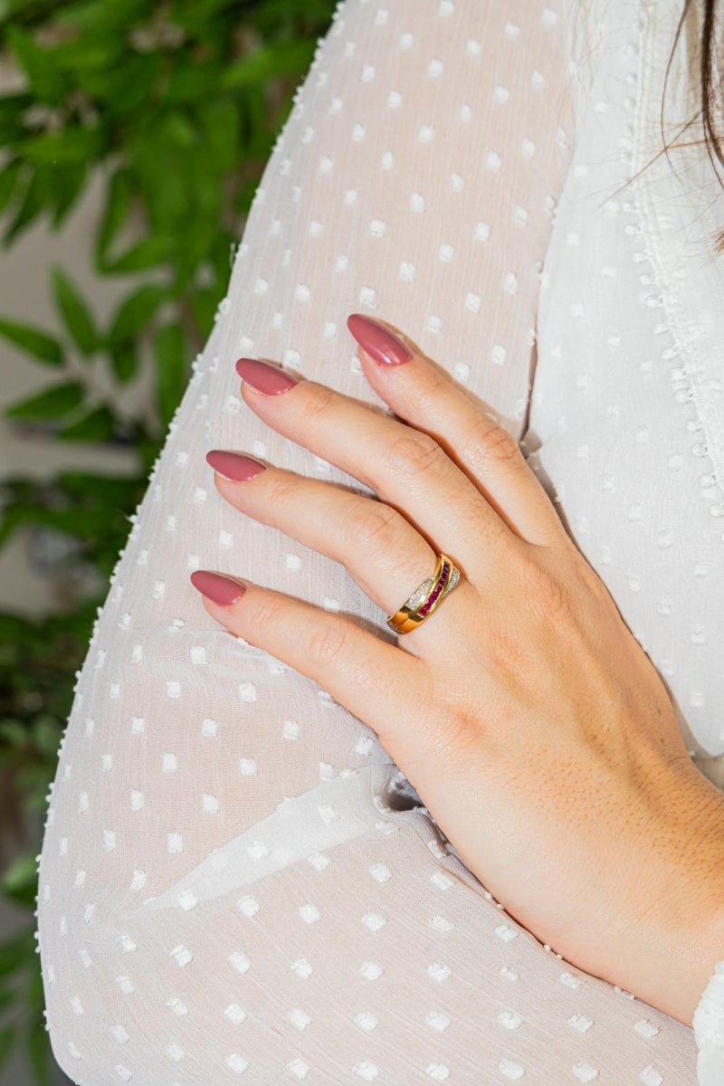 Bague Or jaune Rubis - Castafiore