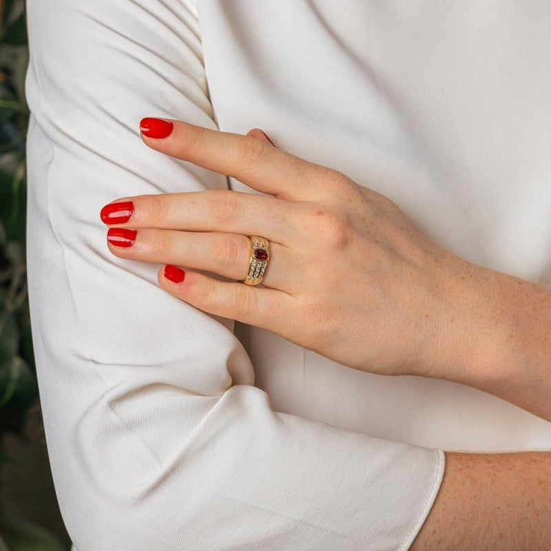 Bague Or jaune Rubis - Castafiore