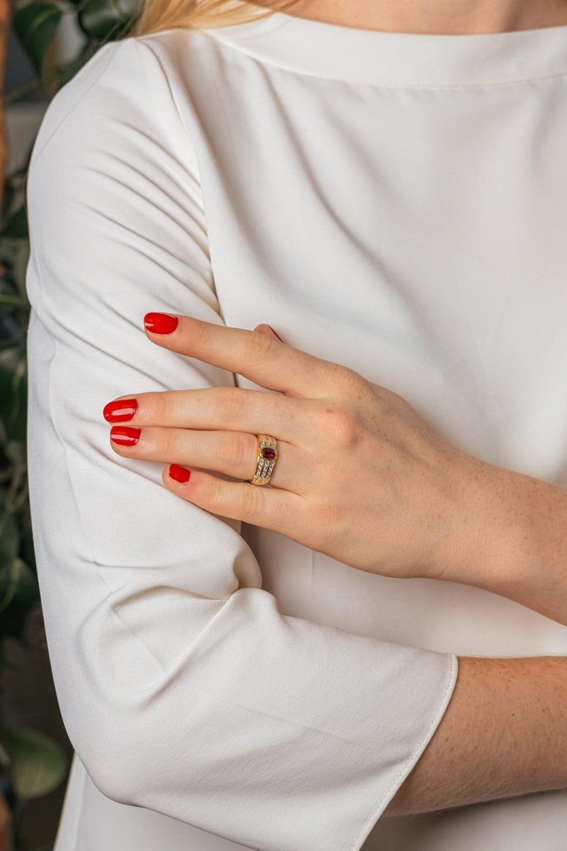 Bague Or jaune Rubis - Castafiore