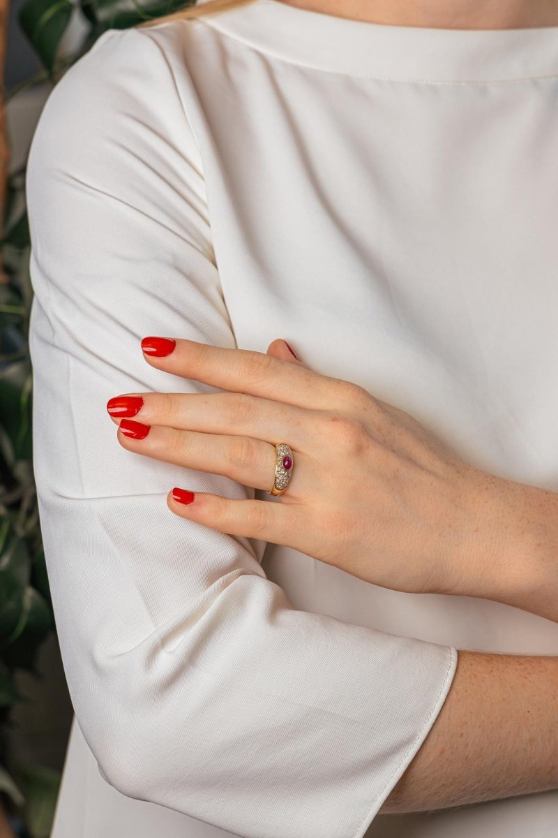 Bague Or jaune Rubis - Castafiore