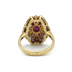 Bague - Or jaune, rubis et diamants - Castafiore
