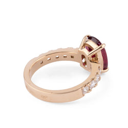 Bague or jaune rubis et diamants princesse - Castafiore