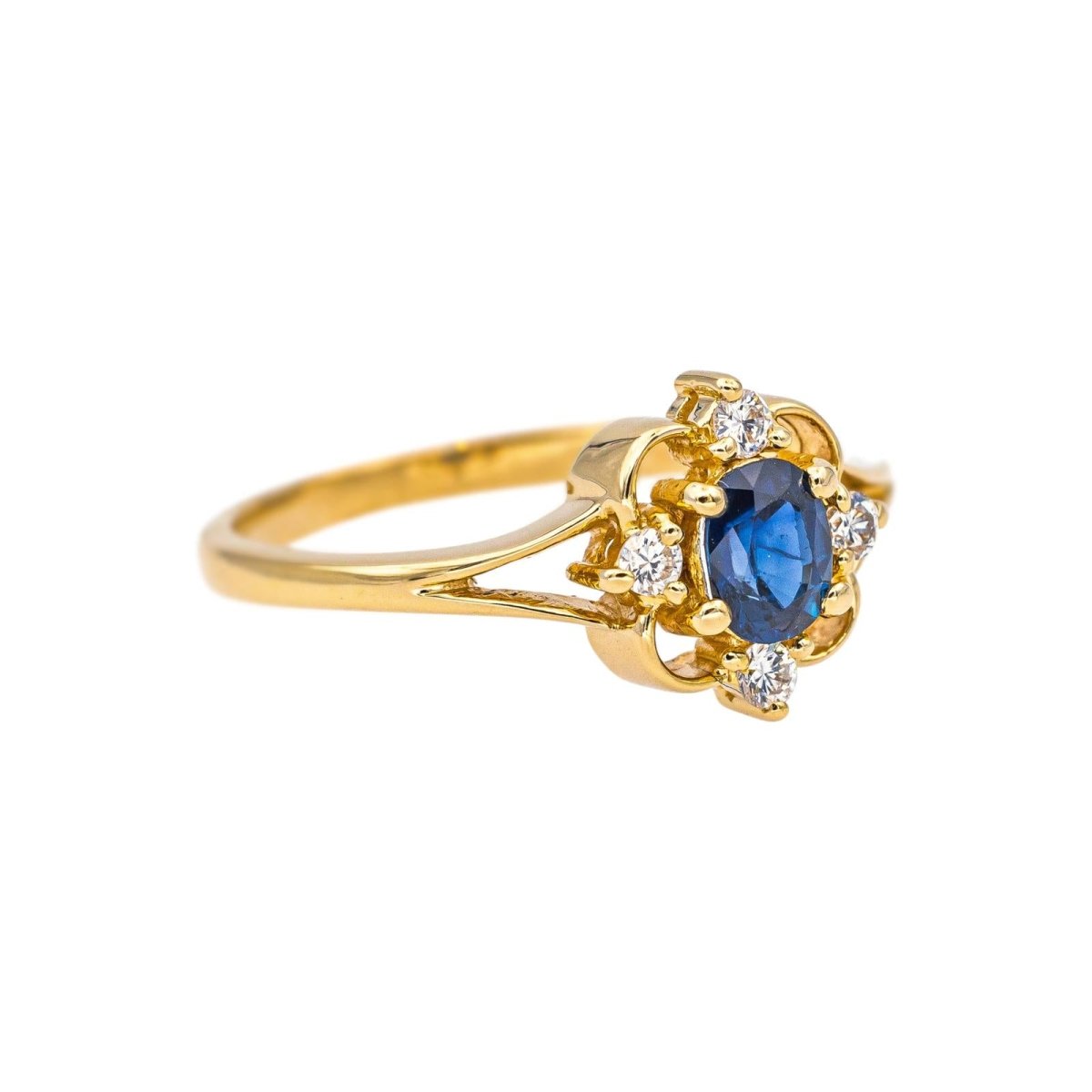 Bague Or jaune Saphir - Castafiore