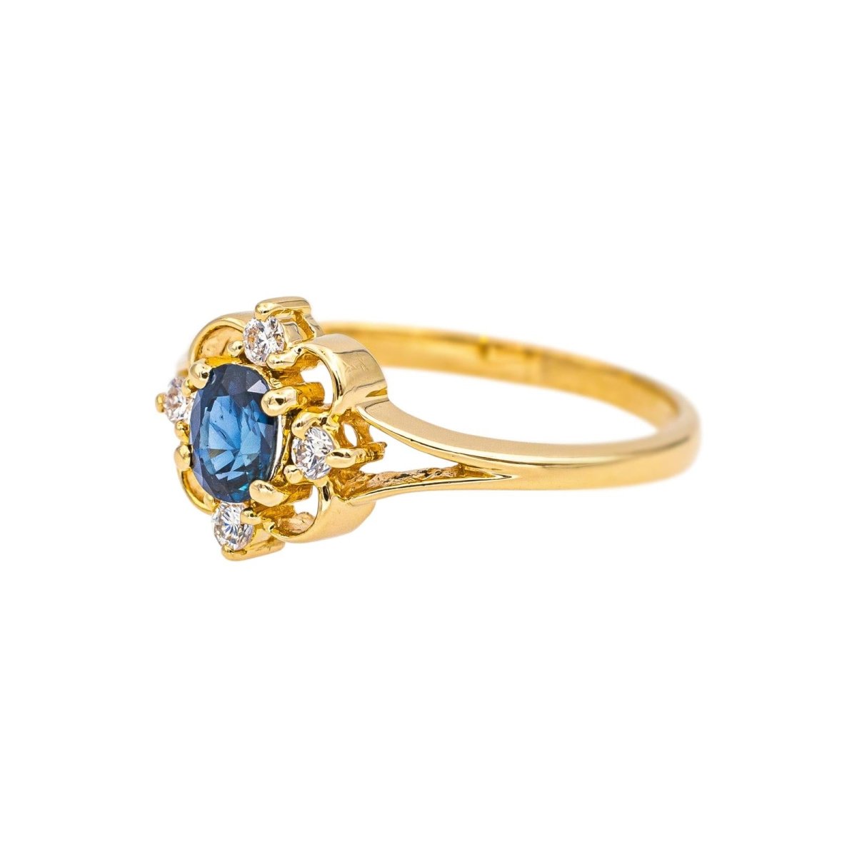 Bague Or jaune Saphir - Castafiore