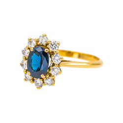 Bague Or jaune Saphir - Castafiore
