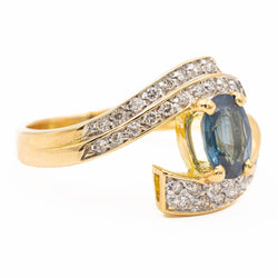 Bague Or jaune Saphir - Castafiore