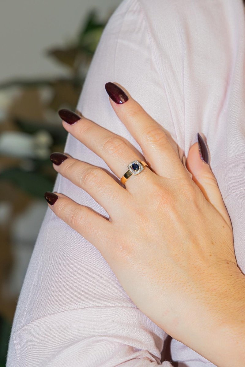 Bague Or jaune Saphir - Castafiore
