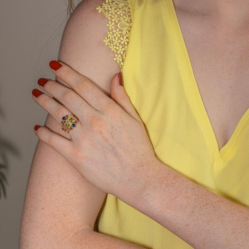 Bague Or jaune Saphir - Castafiore