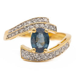 Bague Or jaune Saphir - Castafiore