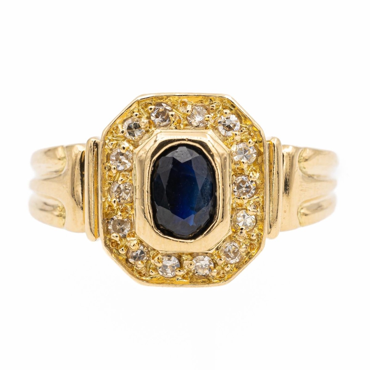 Bague Or jaune Saphir - Castafiore