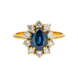 Bague Or jaune Saphir - Castafiore