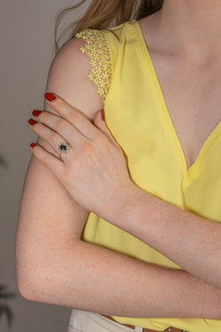 Bague Or jaune Saphir - Castafiore