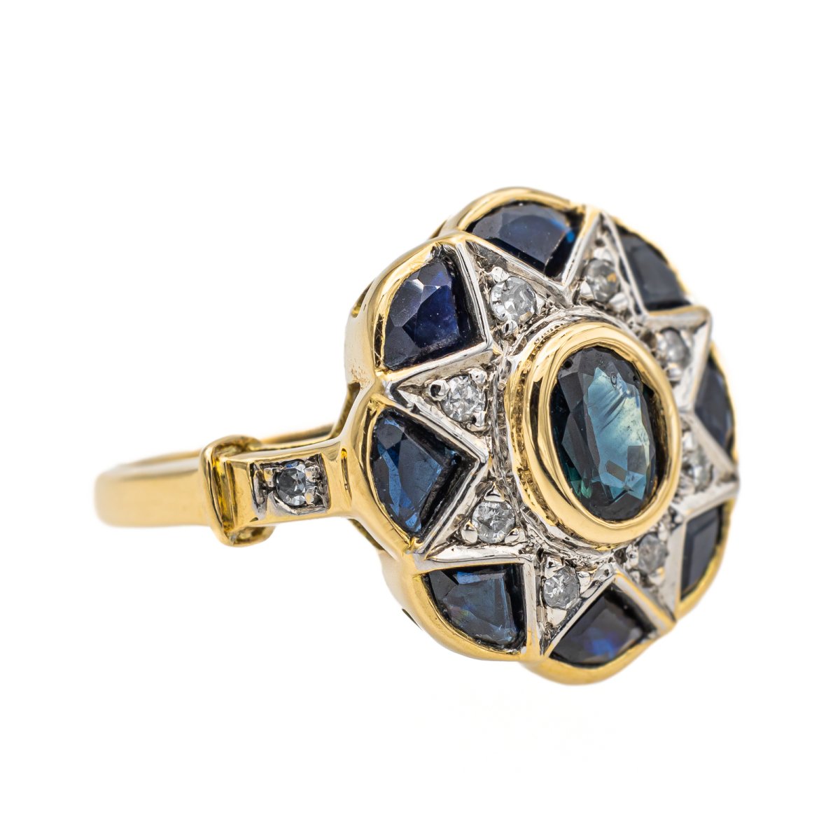 Bague Or jaune Saphir - Castafiore