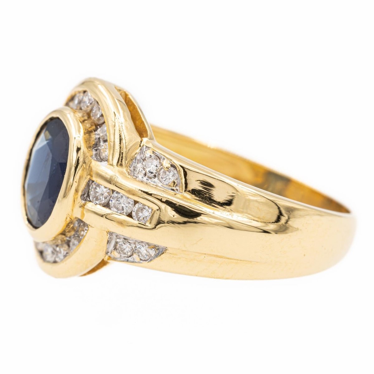 Bague Or jaune Saphir - Castafiore