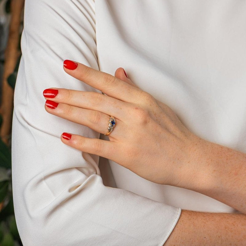 Bague Or jaune Saphir - Castafiore
