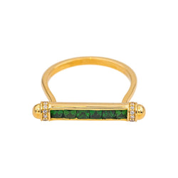 Bague Or jaune Tsavorite - Castafiore