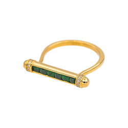 Bague Or jaune Tsavorite - Castafiore