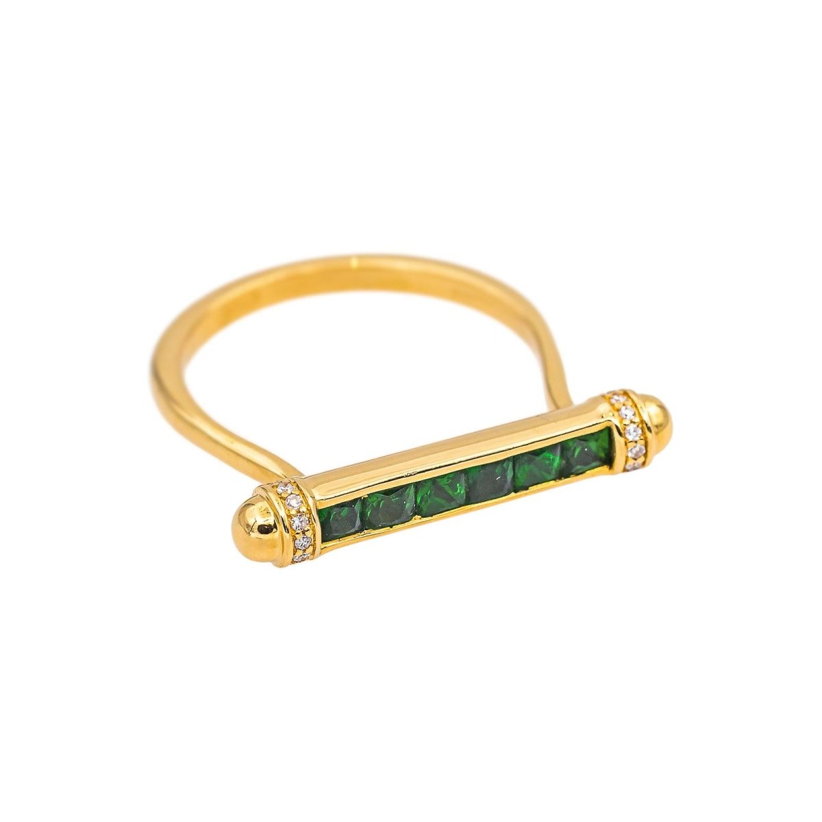 Bague Or jaune Tsavorite - Castafiore