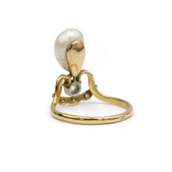 Bague - Or, perle et diamants - Castafiore