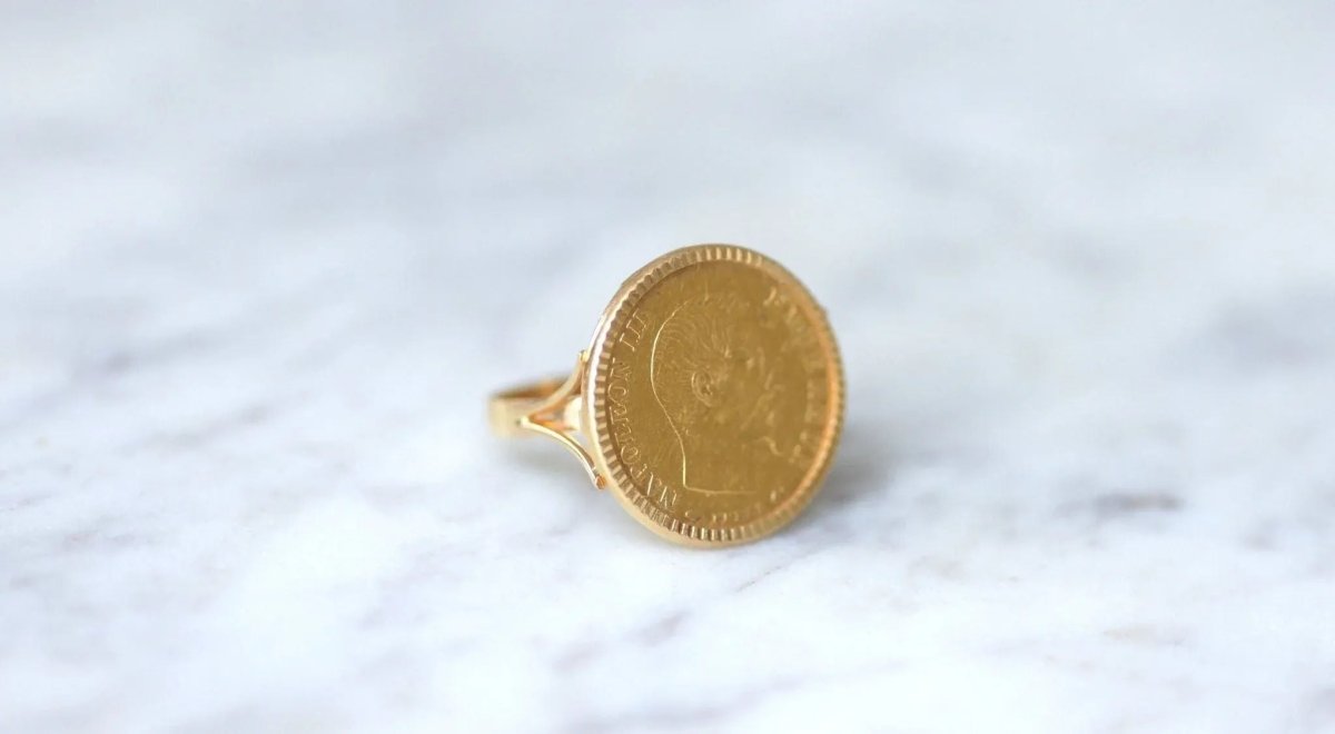 Bague or pièce Napoléon 10 Francs - Castafiore